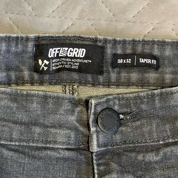 Off the Grid taper fit jeans mens size 38x32 gray pre-owned condition - Picture 6 of 11